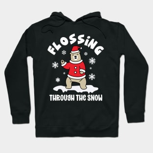 Flossing through the snow Christmas gift Hoodie